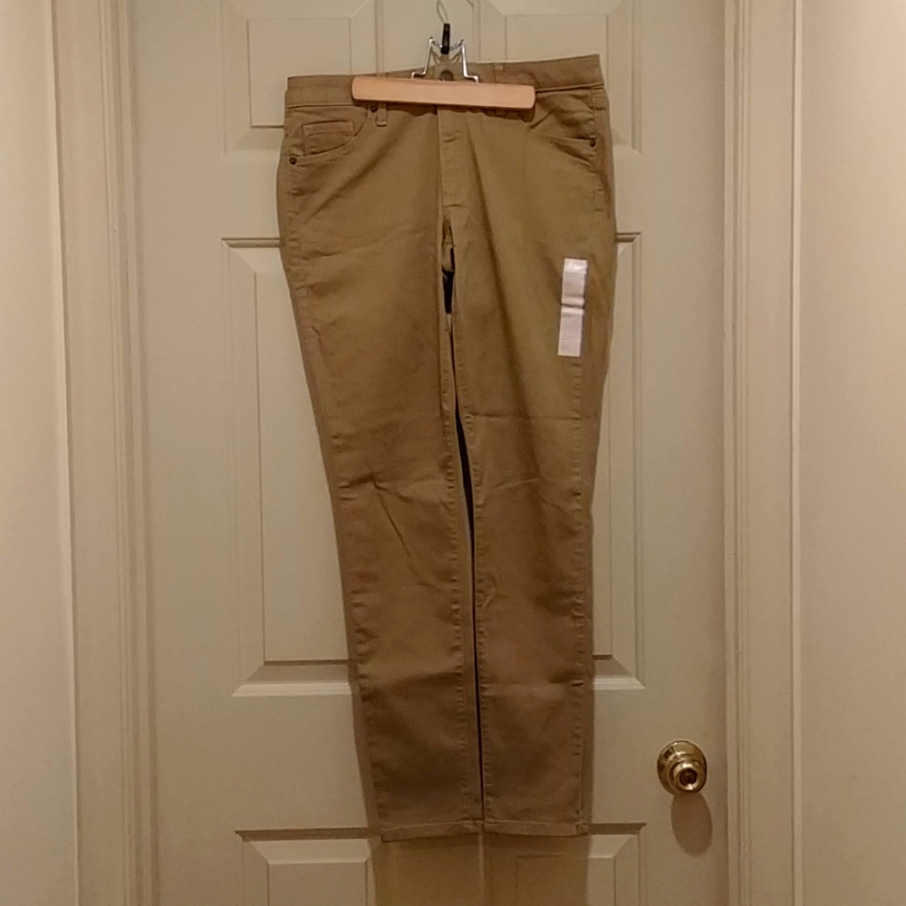 Khaki skinny jeans